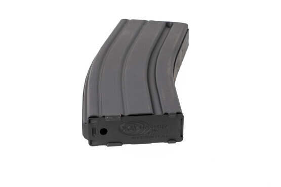 Okay Industries black 30-round SureFeed aluminum magazine fueatres a properly stamped bottom plate